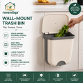 🗑️ **roventiqa™ FlexFold Bin – Space-Saving Wall Trash System**