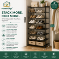 👟 **roventiqa™ StackEase Rack – Adjustable Multi-Tier Shoe Organizer**